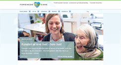 Desktop Screenshot of forenede-care.dk
