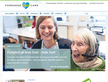 Tablet Screenshot of forenede-care.dk